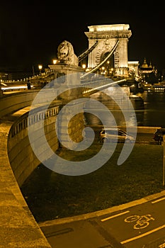 Szechenyi Chain Bridge in Budapest