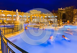 Szechnyi thermal bath spa in Budapest Hungary