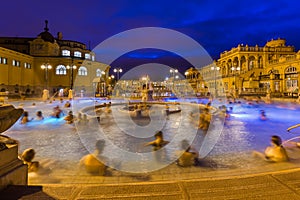 Szechnyi thermal bath spa in Budapest Hungary