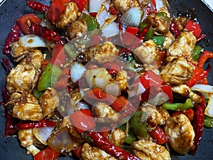 Szechuan Chicken Stir Fry in a Teflon Pan