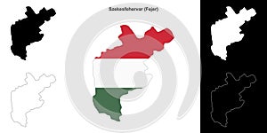 Szekesfehervar outline map