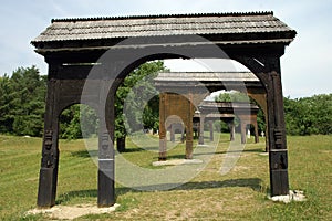 Szekler wooden carved gates, Transylvania