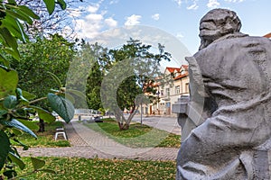 Szenci Molnar Albert sculpture in Senec