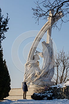 Szent Istvan coronation monument in Eztergom, Hungary