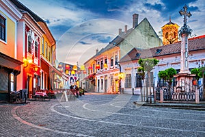 Szentendre, Hungary - Beautiful downtown, Danuber riverbank