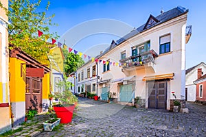 Szentendre, Hungary. Fo Ter square, historical city in Budapest