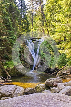 Szklarka Waterfall In Karkonosze National Park