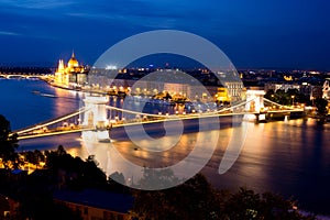 SzÃÂ©chenyi Chain Bridge in Budapest photo