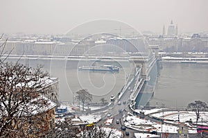 Széchenyi Chain Bridge, Budapest, Hungary