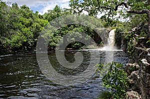SÃÂ£o Bento waterfall in Chapada dos Veadeiros photo