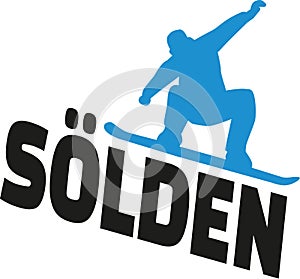 SÃ¶lden snowboarding silhouette
