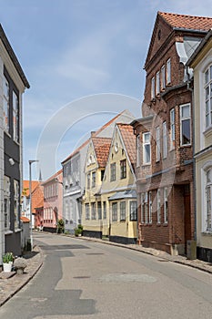 Søndergade, street in the old town in Sondersborg