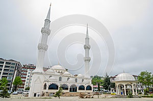 SÃ¼rmene Sahil Camii Mosque in turkish city Trabzon by the Black Sea, Turkey