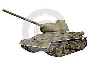 T-34-85 tank isolated