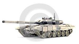 T-90 Main Battle Tank, isolated on white background