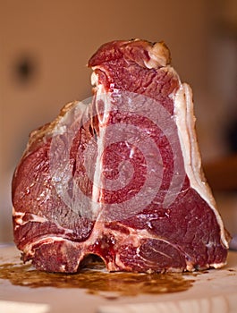 T bone steak, called in Italian Florentine steak photo