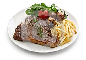 T-bone steak,porterhouse steak,bistecca alla fiorentina photo