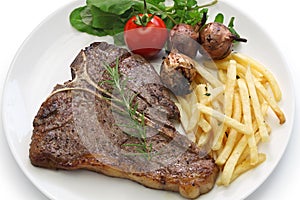 T-bone steak,porterhouse steak,bistecca alla fiorentina photo