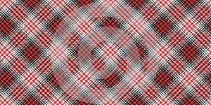 Red stripes on on black white background fabric texture of traditional diagonal checkered tartan seamless ornament for plaid