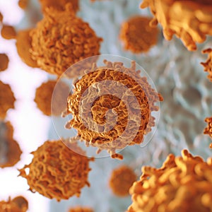 T-cell warriors in microscopic battleground fighting pollen.