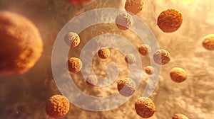 T-cell warriors in microscopic battleground fighting pollen.