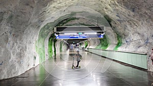 T-centralen metro station, the famous tunnelbana of Stockholm.