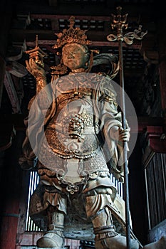 TÅdai-ji temple wooden sculpture, Kei School of Sculpture, Nara, Kansai, Japan