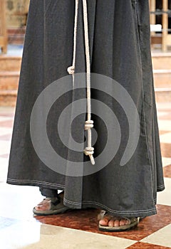 t friar with sandals and brown habit