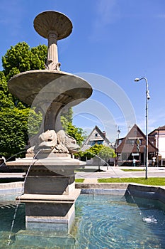 T.G. Masaryk square, Rokytnice v OrlickÃ½ch horÃ¡ch town, East Bohemia, Czech republic