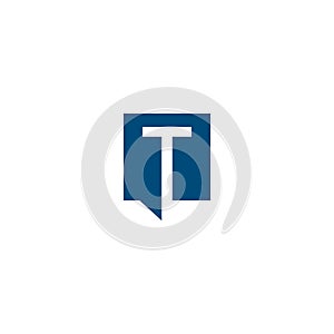 T letter logo vector icon download template