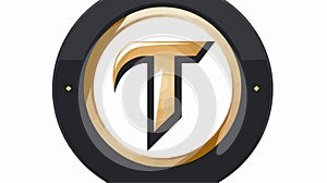 T Letter Round Logo Design