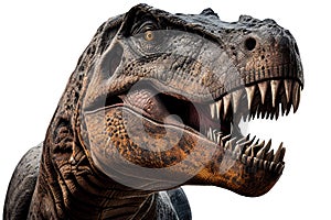 T-Rex dinosaur isolated on transparent background. Ai generated