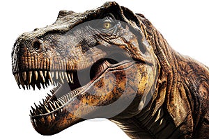 T-Rex dinosaur isolated on transparent background. Ai generated