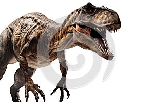 T-Rex dinosaur isolated on transparent background. Ai generated