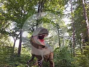 T rex dinosaur in the jungle