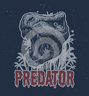 T-rex Dinosaur Vector background.