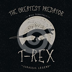 T-Rex growls at the moon