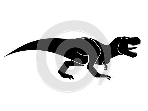 t-rex silhouette illustration, logo, print, decorative sticker