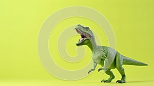 T-rex toy set against a backdrop, transporting viewers to the prehistoric world of dinosaurs.