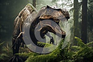 T rex or tyrannosaurus rex a large carnivorous theropod dinosaur of the Jurassic Cretaceous period photo