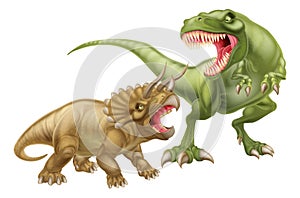 T Rex Versus Triceratops