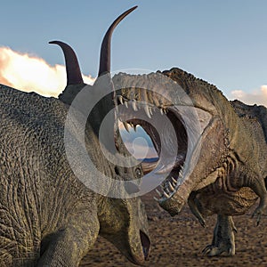 T-rex vs diabloceratops