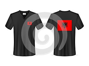 T-shirt with Albania flag