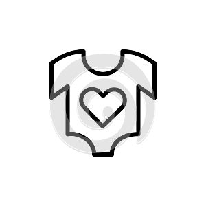 T-shirt, baby icon. Simple line, outline vector elements of Children`s day icons for ui and ux, website or mobile