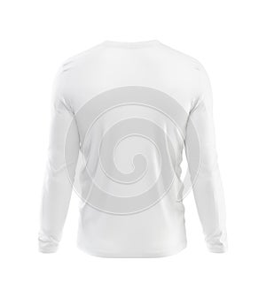 T-Shirt Blank Long Sleeve White template isolated on a white background