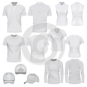 T-shirt cap mockup set, realistic style