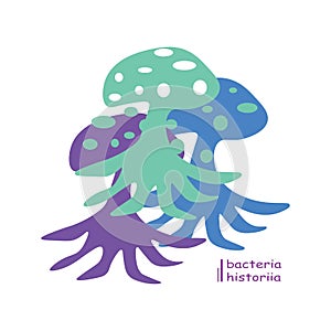 T-shirt design with mushroom theme