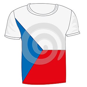 T-shirt with flag Chech