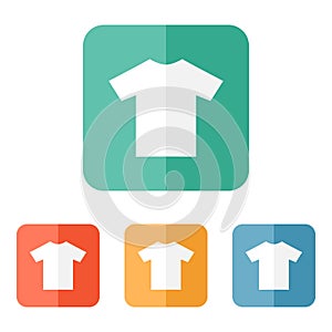 T-shirt flat blank icon symbol