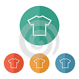 T-shirt flat blank icon symbol